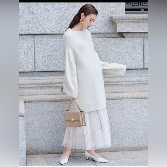 FRAY I.D Raccoon Knit Mini Dress FWNO234043 - Picture 7 of 11